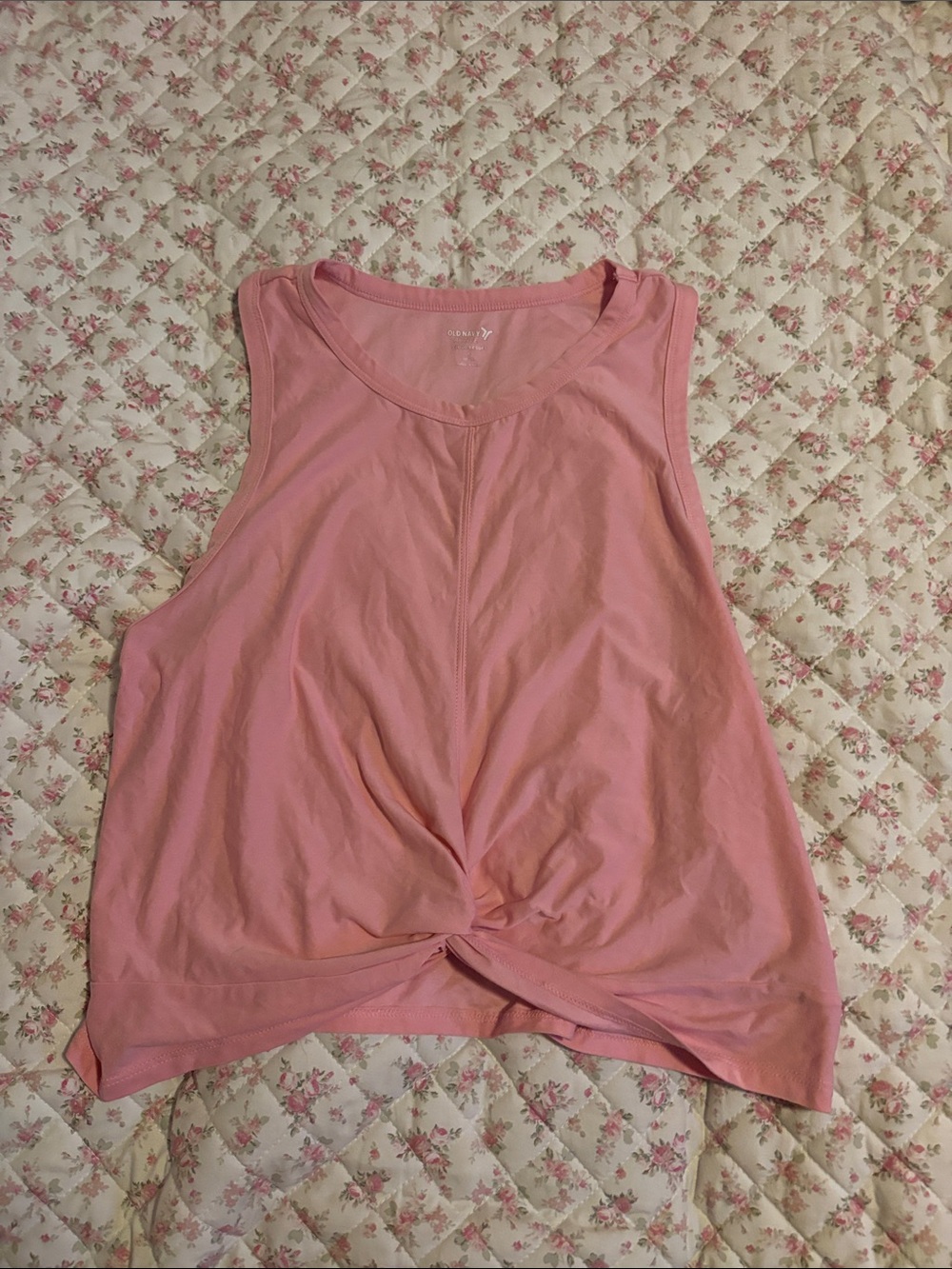 Old Navy Light Pink Twist-Front Tank